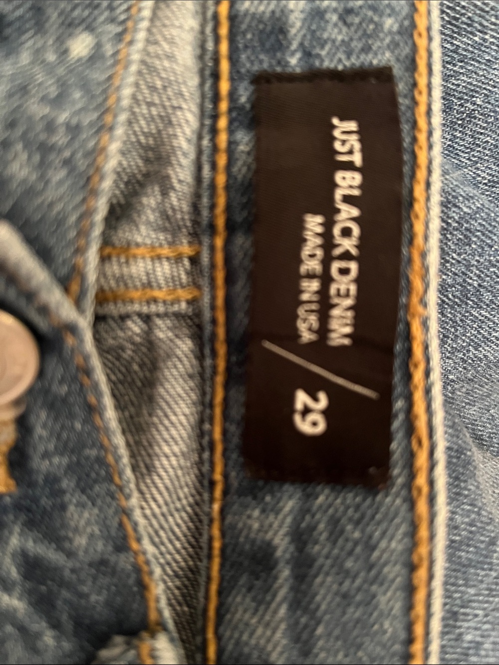 Just Black Denim Blue and White Tie-Dye Straight wide, cropped Jeans - Picture 2 of 2